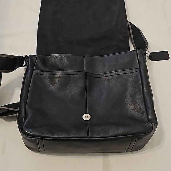 COACH HERITAGE WEB LEATHER MESSENGER  F70556 - Picture 4 of 13